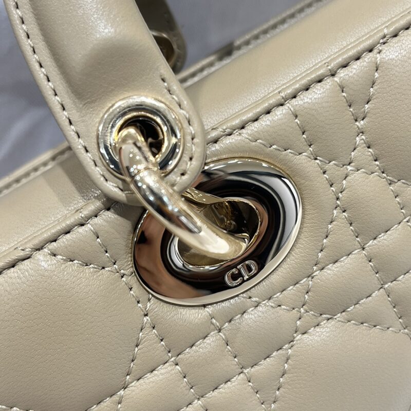 Dior Small Lady D-Joy Bag Sand-Colored Cannage Lambskin - Image 3