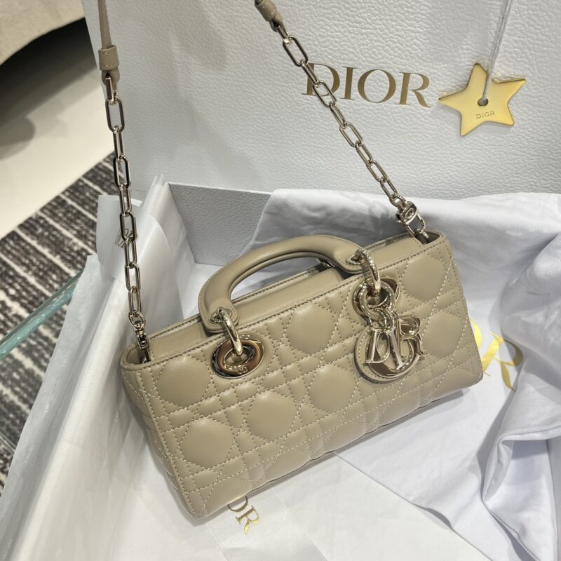 Dior Small Lady D-Joy Bag Sand-Colored Cannage Lambskin - Image 4