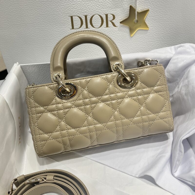 Dior Small Lady D-Joy Bag Sand-Colored Cannage Lambskin - Image 5