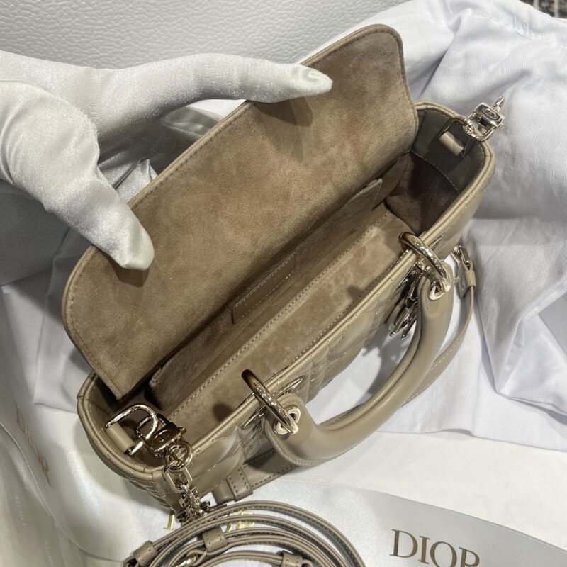 Dior Small Lady D-Joy Bag Sand-Colored Cannage Lambskin - Image 6