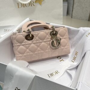 Replica Dior Small Lady D-Joy Bag Powder Pink Cannage Lambskin – Elegant Replica Dior Handbag