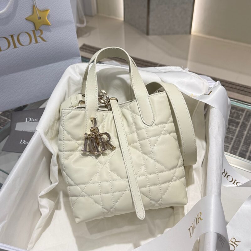 Replica Small Dior Toujours Vertical Tote Bag Latte – Elegant Vertical Silhouette in a Soft Latte Hue