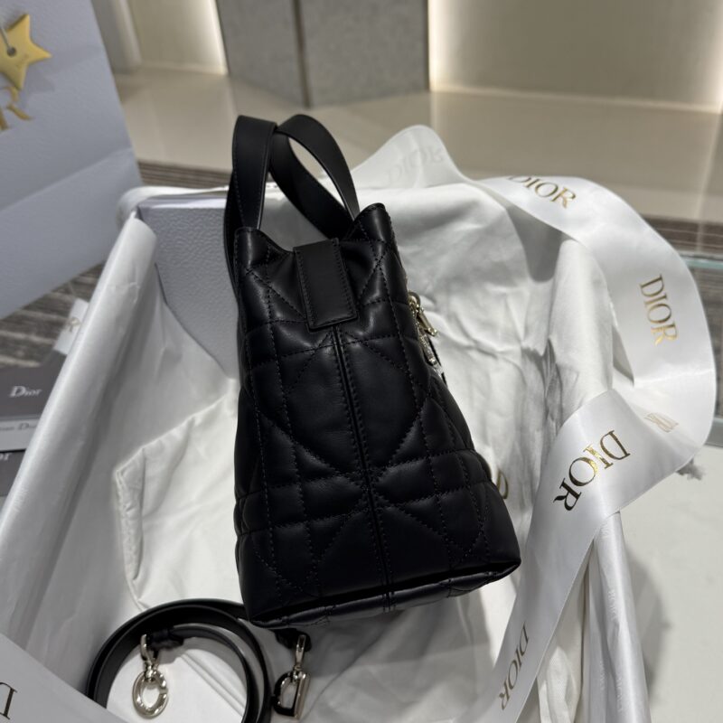 Small Dior Toujours Vertical Tote Bag Black - Image 6