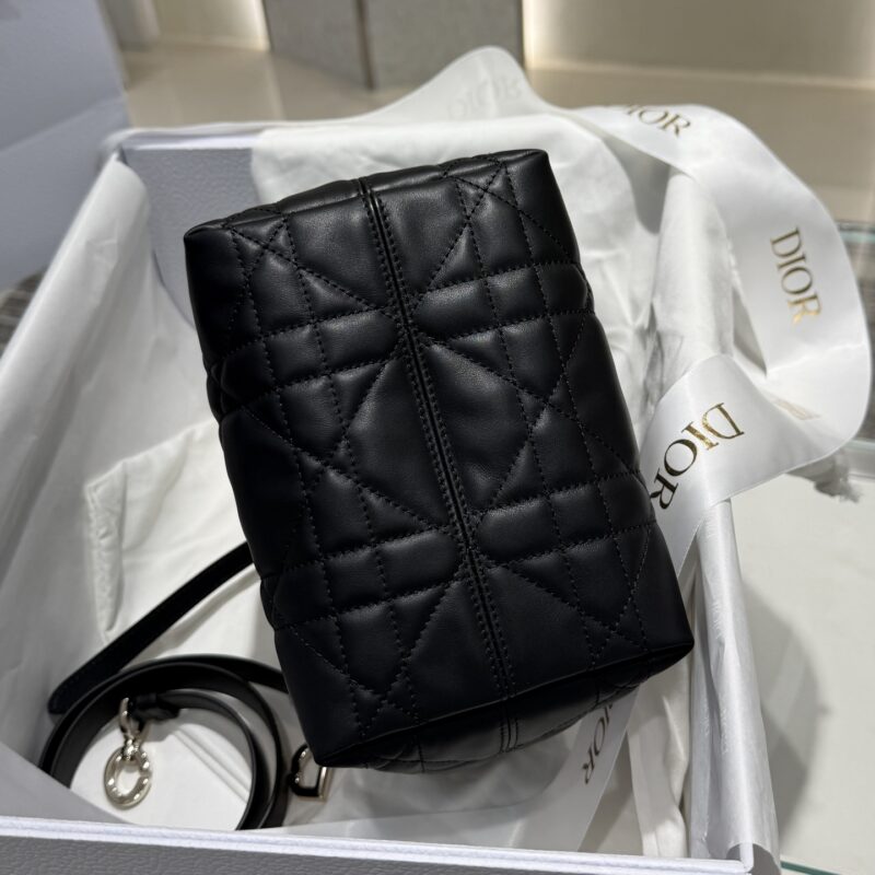 Small Dior Toujours Vertical Tote Bag Black - Image 8