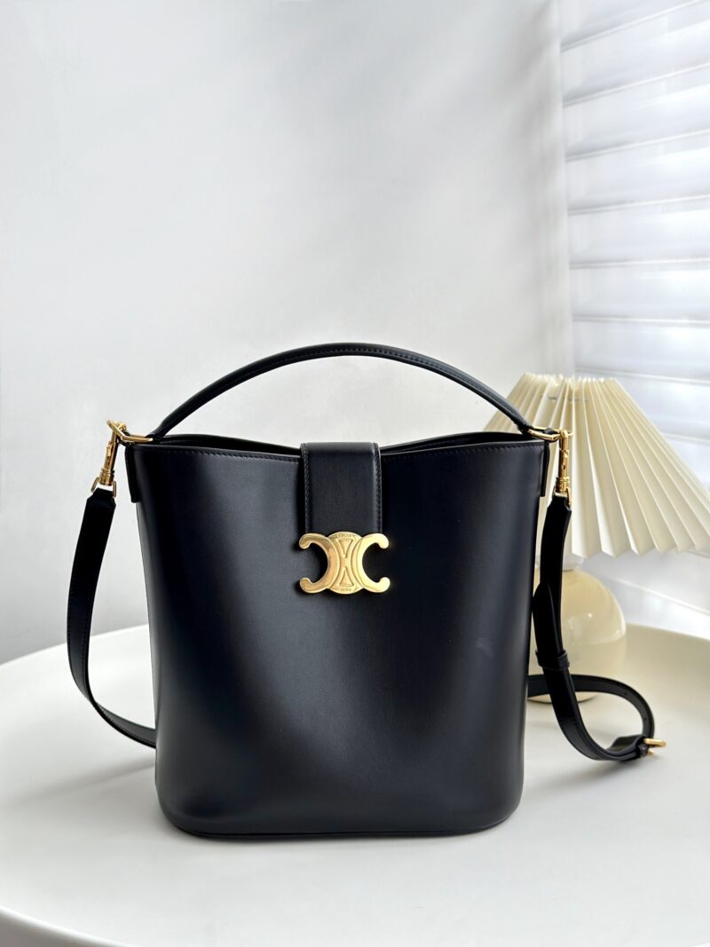 Replica Celine Medium Louise Bag in Smooth Black Calfskin