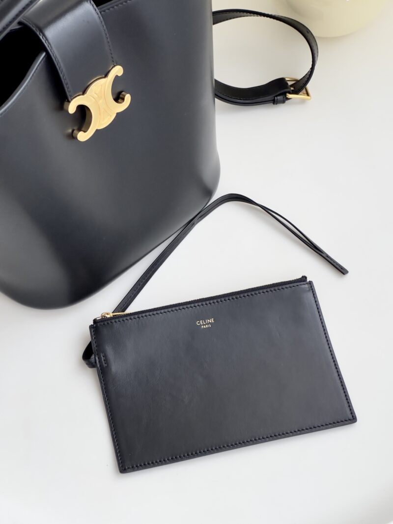 Celine MEDIUM LOUISE BAG in SMOOTH CALFSKIN Black - Image 9