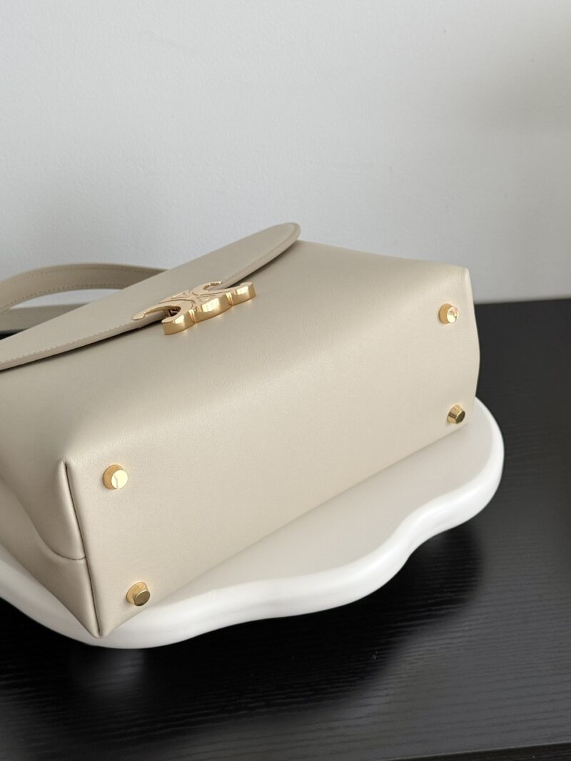 Celine MEDIUM NINO BAG in shiny calfskin PALE BEIGE - Image 2