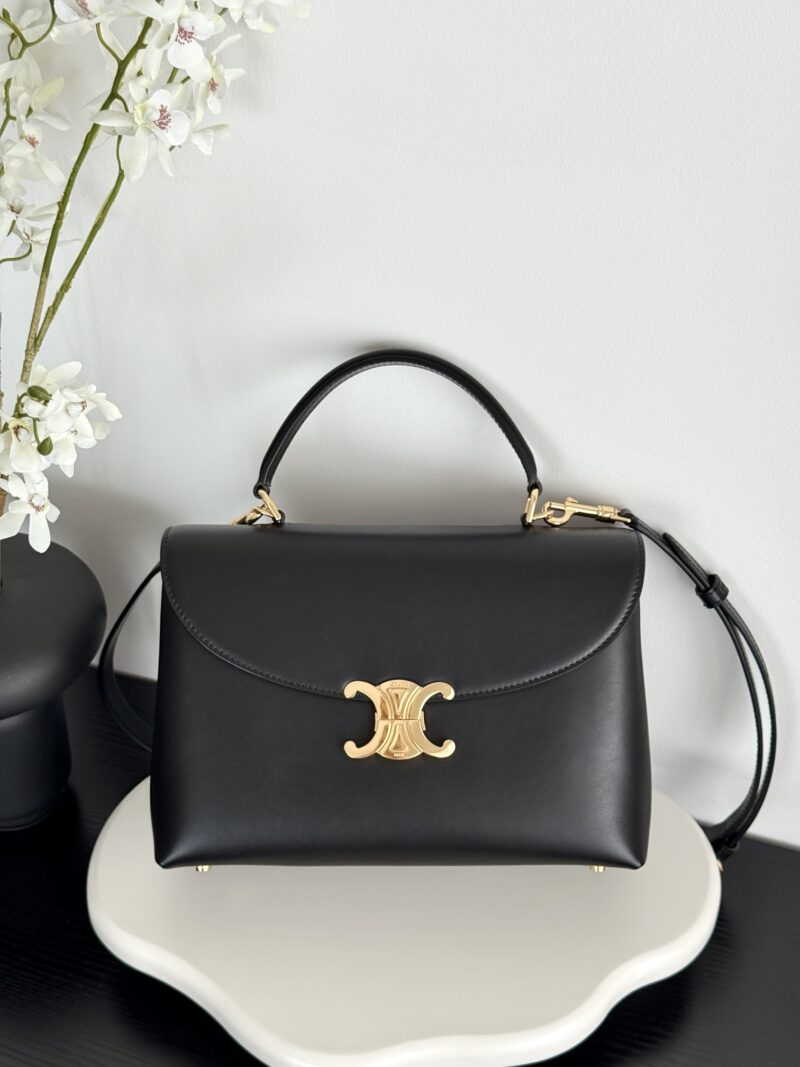 Celine MEDIUM NINO BAG in SUPPLE CALFSKIN Black - Image 4