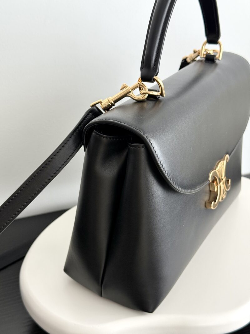 Celine MEDIUM NINO BAG in SUPPLE CALFSKIN Black - Image 6