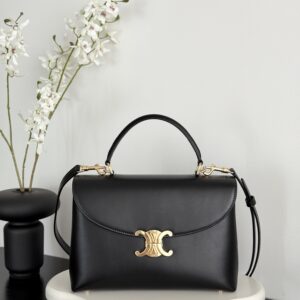 Replica Celine Medium Nino Bag in Supple Black Calfskin