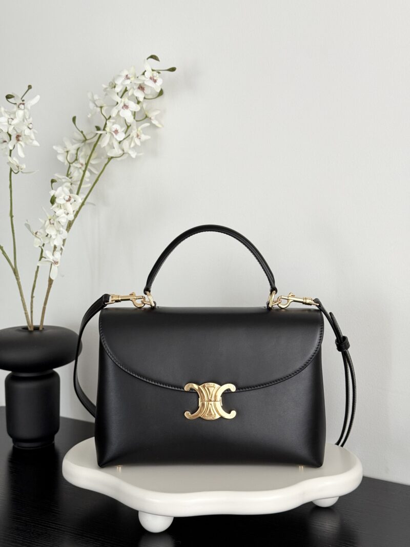 Replica Celine Medium Nino Bag in Supple Black Calfskin