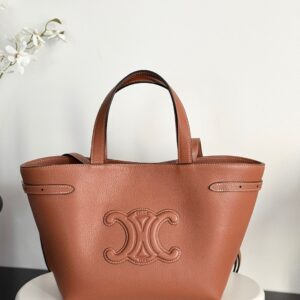 Replica Celine Mini Cabas Anais Cuir Triomphe in Grained Tan Calfskin