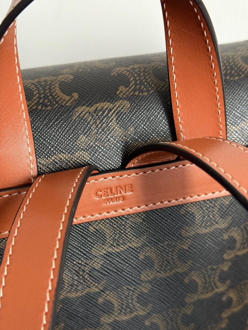 Celine Backpack Celine Bonnie in Triomphe Canvas & Calfskin - Image 8