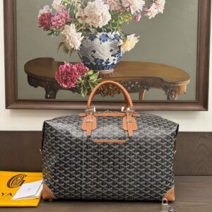 Replica Goyard Bowling 45 Bag Tan Front View