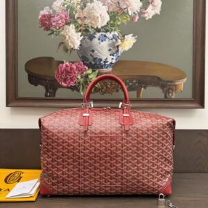 Replica Goyard Bowling 45 Bag Red Front View