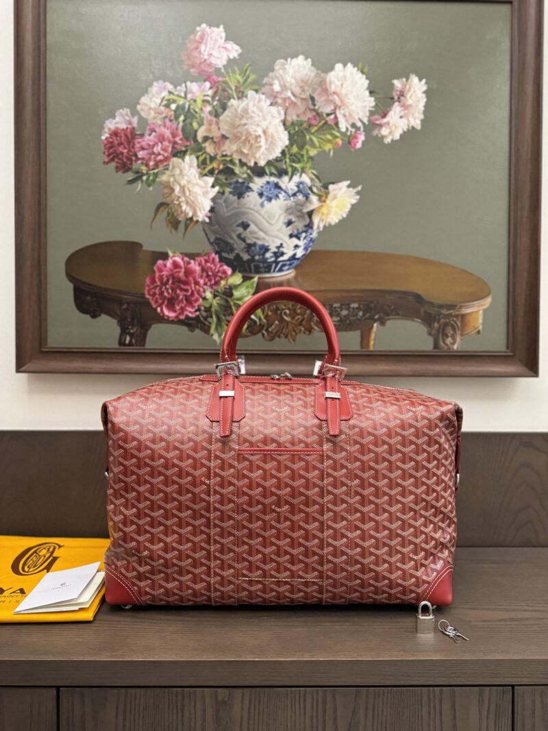 Replica Goyard Bowling 45 Bag Red Front View