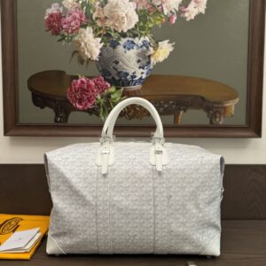 Replica Goyard Bowling 45 Bag White Front View