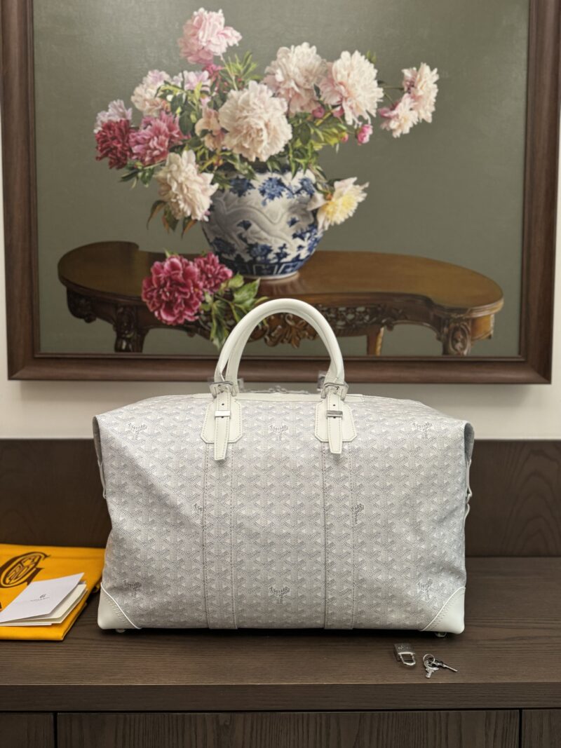 Replica Goyard Bowling 45 Bag White Front View