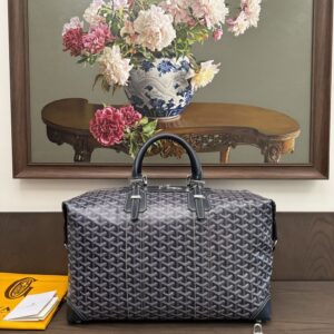 Replica Goyard Bowling 45 Bag Navy Blue Front View