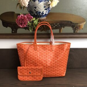 Replica Goyard Saint Louis PM Bag Red – Iconic Goyardine Canvas with Hand-Painted Chevron Pattern