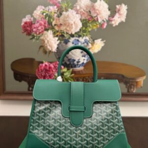 Replica Goyard Saïgon Tote Bag Green Front View