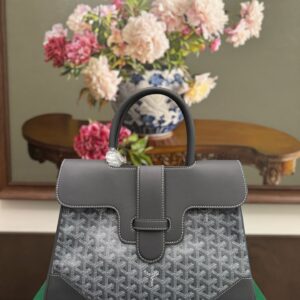 Replica Goyard Saïgon Tote Bag Grey Front View