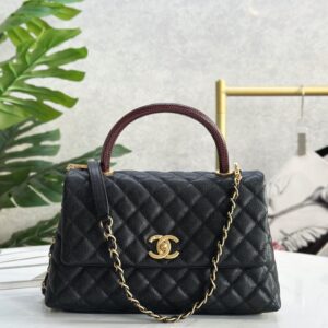 Replica Chanel Medium Coco Handle Bag Front View