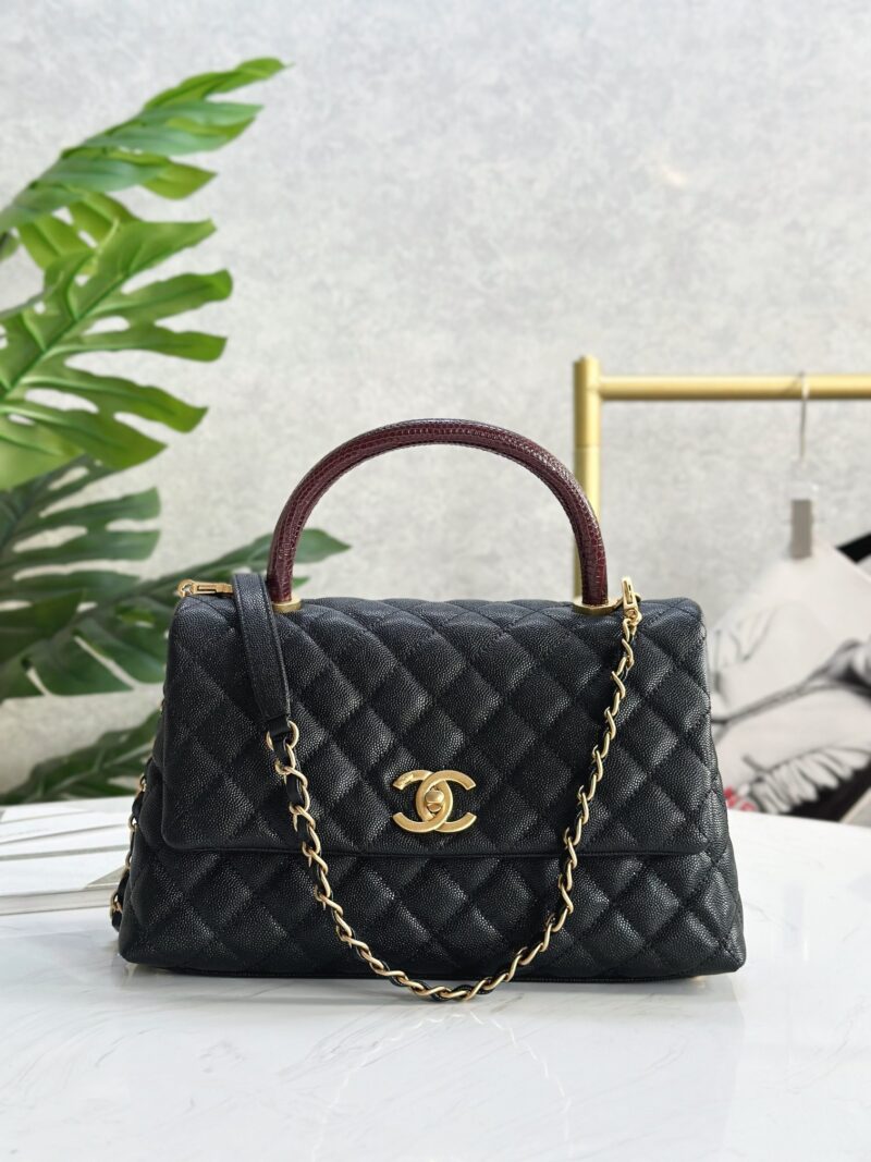 Replica Chanel Medium Coco Handle Bag Front View