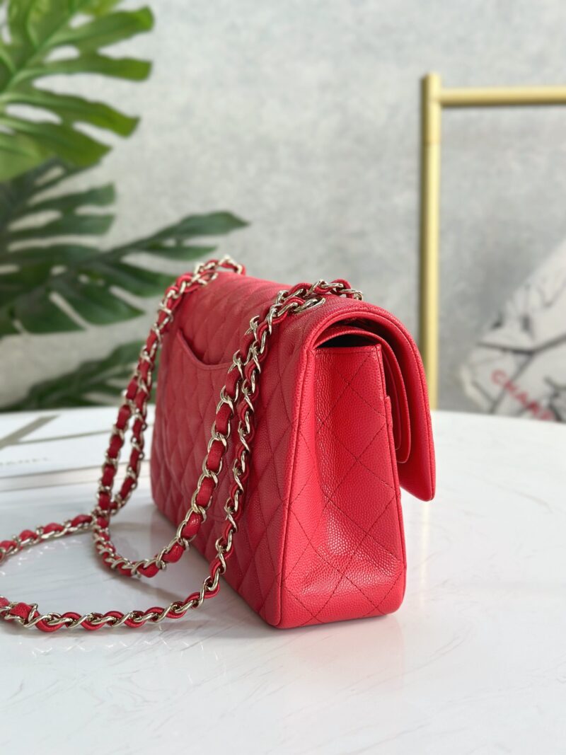 Chanel Cf 25 Red Caviar Leather - Image 2