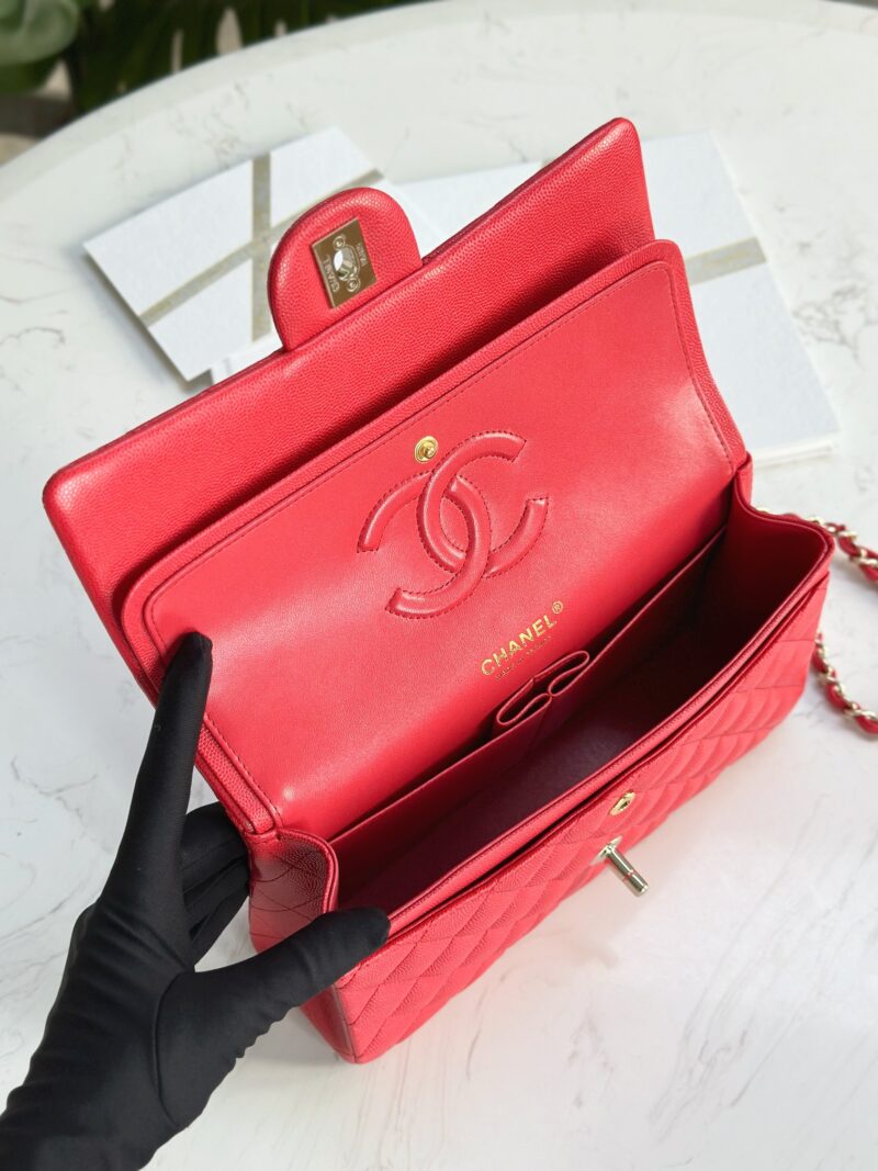 Chanel Cf 25 Red Caviar Leather - Image 7