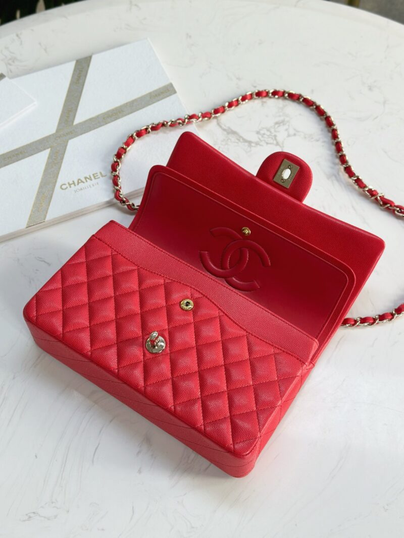 Chanel Cf 25 Red Caviar Leather - Image 8