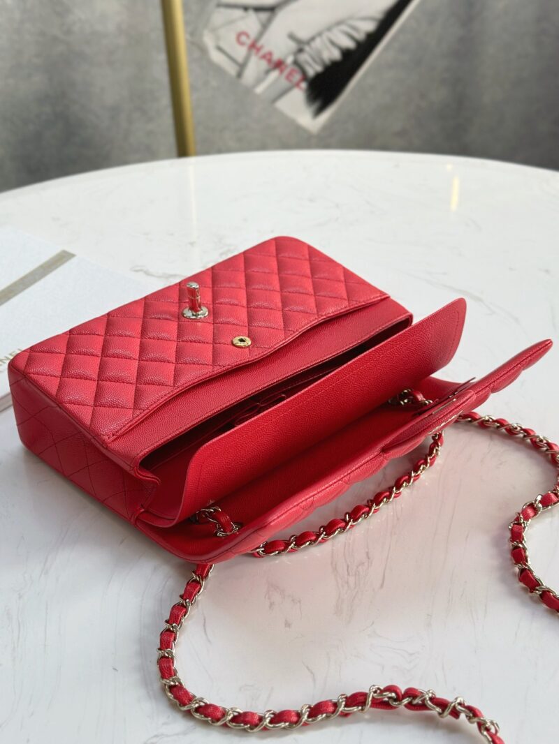 Chanel Cf 25 Red Caviar Leather - Image 9