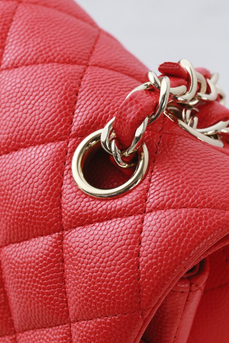 Chanel Cf 25 Red Caviar Leather - Image 10