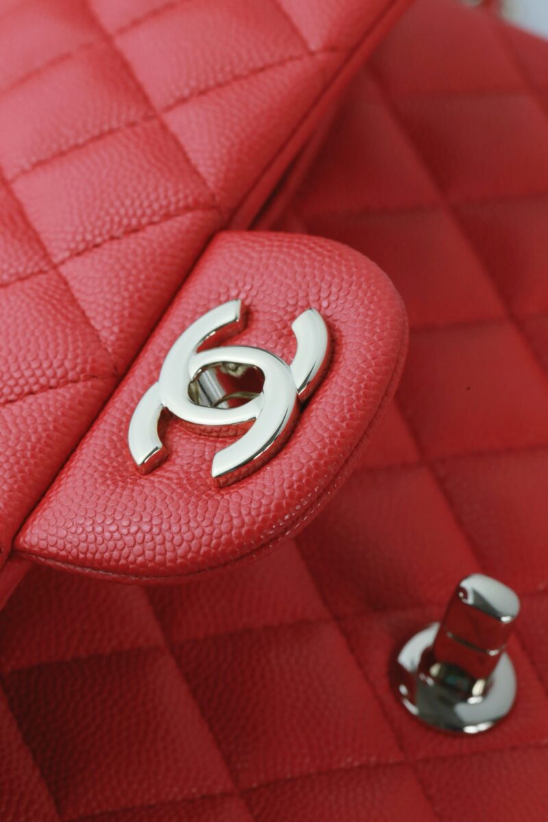 Chanel Cf 25 Red Caviar Leather - Image 11