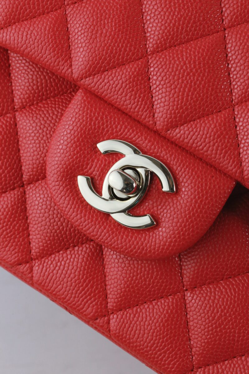 Chanel Cf 25 Red Caviar Leather - Image 12