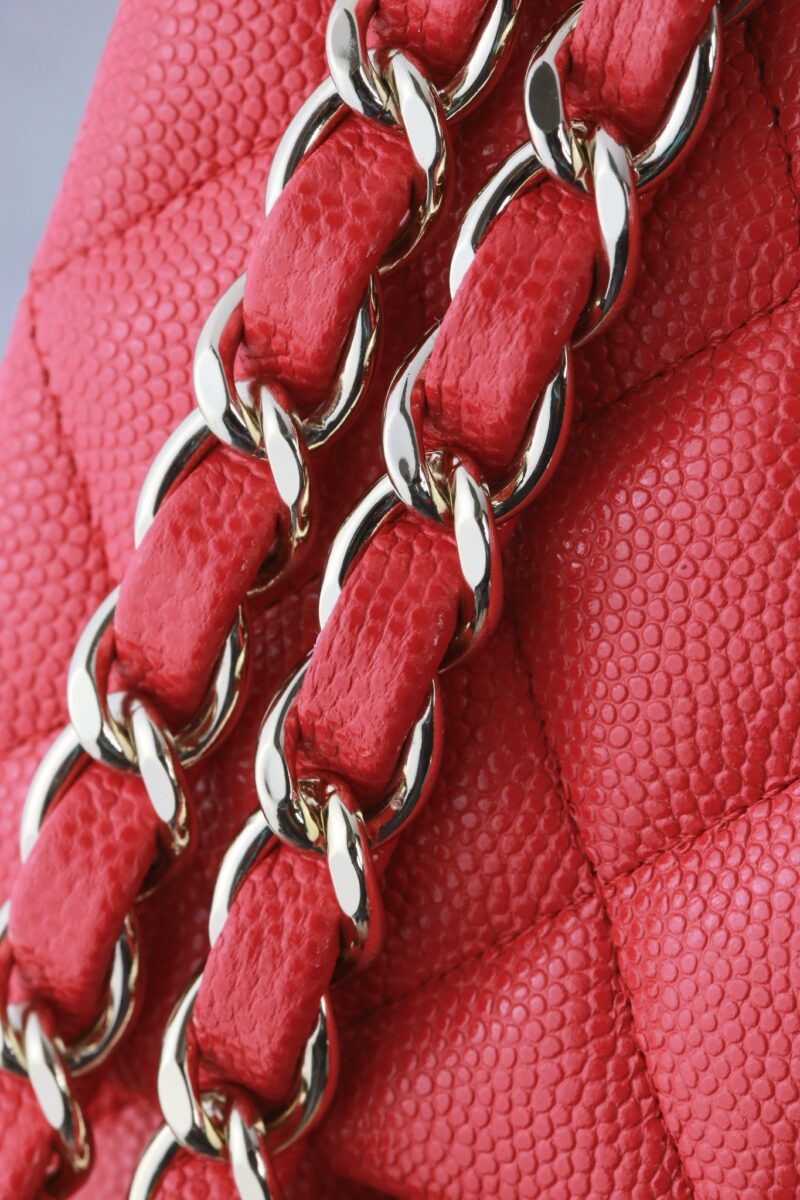 Chanel Cf 25 Red Caviar Leather - Image 14