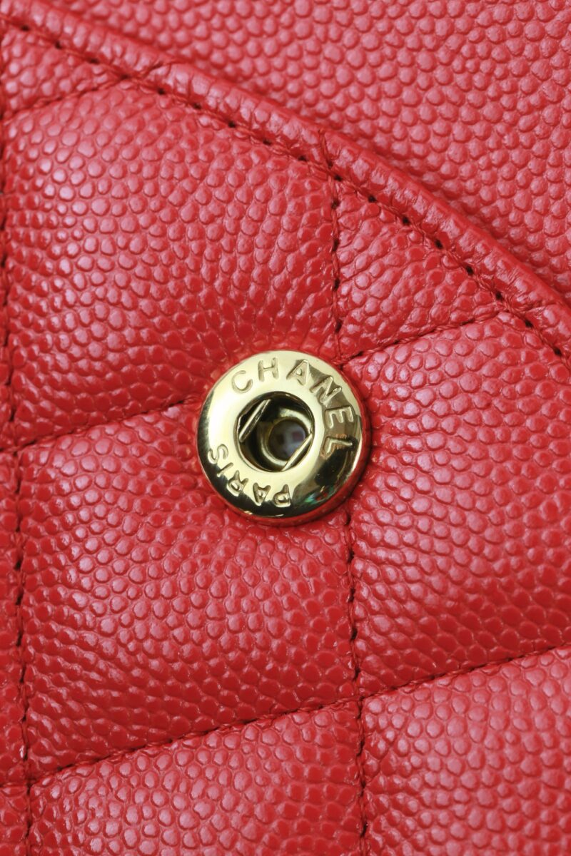 Chanel Cf 25 Red Caviar Leather - Image 15