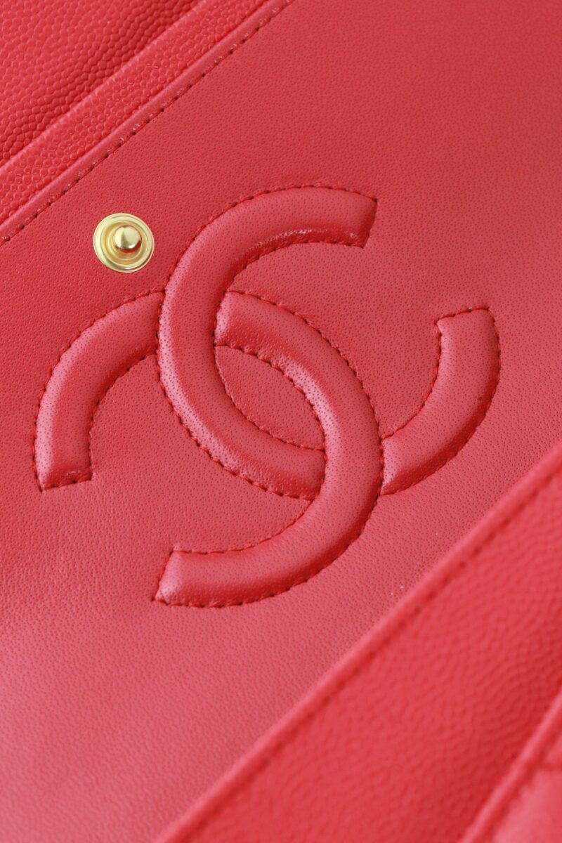 Chanel Cf 25 Red Caviar Leather - Image 17