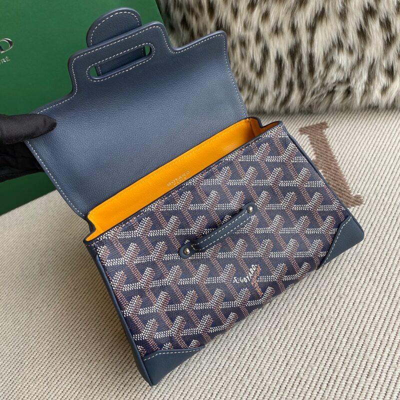 Goyard Saïgon Souple Mini Bag Navy Blue - Image 7