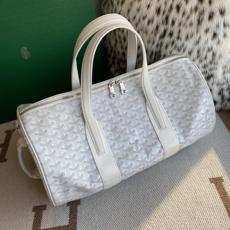 Goyard Barrel 40 Sports Bag White - Image 7