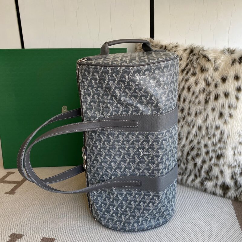 Goyard Barrel 40 Sports Bag Grey - Image 9