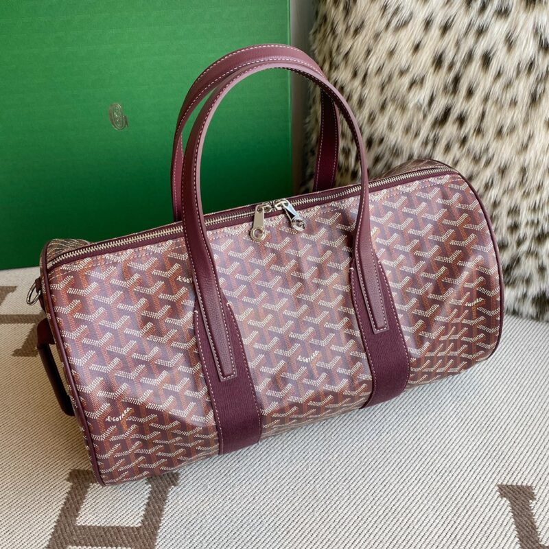 Goyard Barrel 40 Sports Bag Burgundy - Image 8