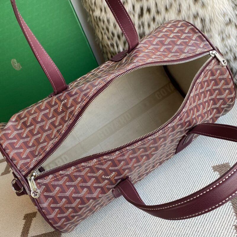 Goyard Barrel 40 Sports Bag Burgundy - Image 4