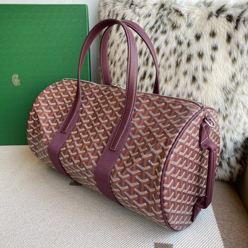 Goyard Barrel 40 Sports Bag Burgundy - Image 7