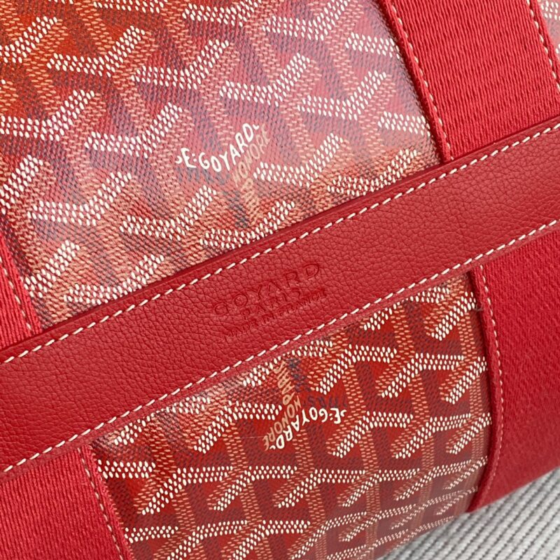 Goyard Barrel 40 Sports Bag Red - Image 3