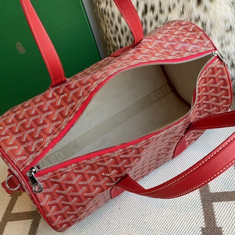 Goyard Barrel 40 Sports Bag Red - Image 4