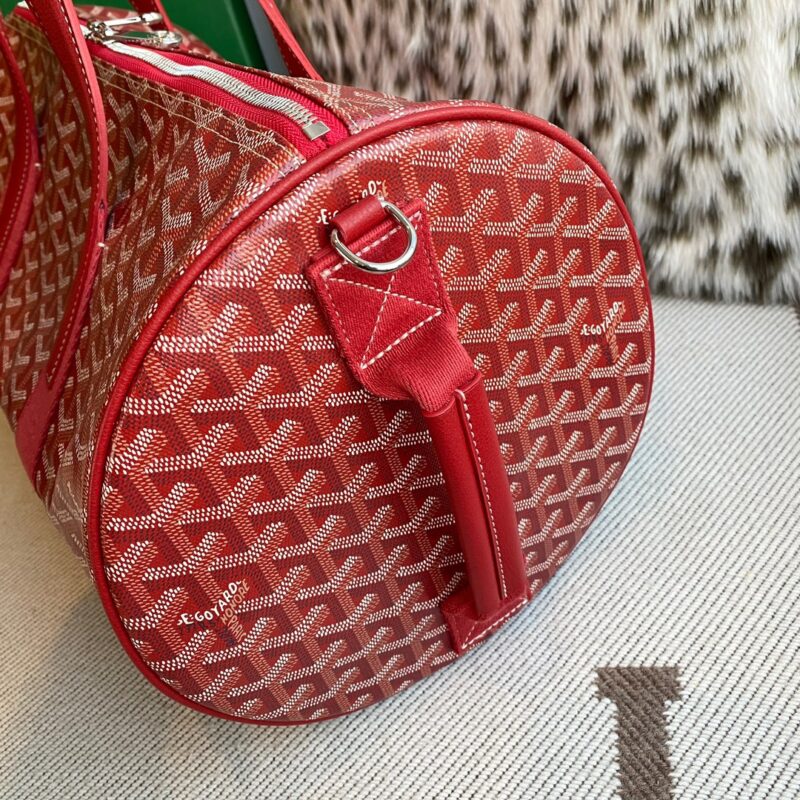 Goyard Barrel 40 Sports Bag Red - Image 6