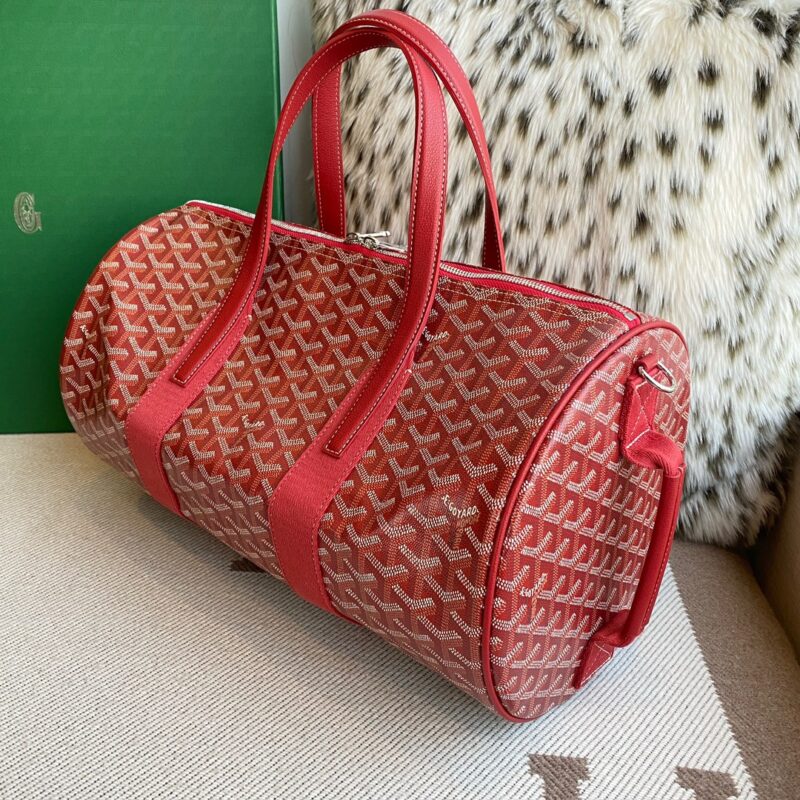 Goyard Barrel 40 Sports Bag Red - Image 7