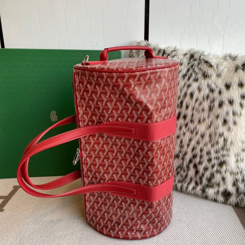 Goyard Barrel 40 Sports Bag Red - Image 9