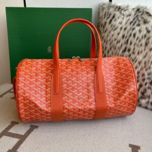 Replica Goyard Barrel 40 Sports Bag Orange Front View